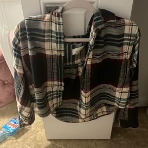 cropped flannel